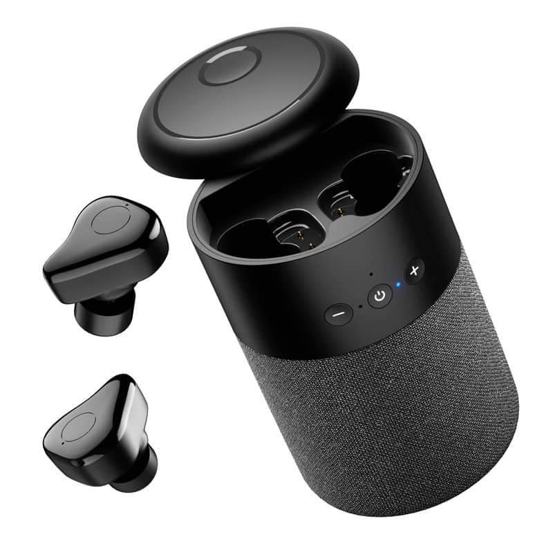 Portable Wireless Speaker 2 in 1 HiFi Sound Speaker with TWS Earbuds BT5.1 Stereo In-ear Earphones Speaker Mobile Accessories